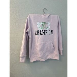 Champion Youth Girls Hoodie‎ Sweatshirt Kids Heritage Fleece Light Pink Size S